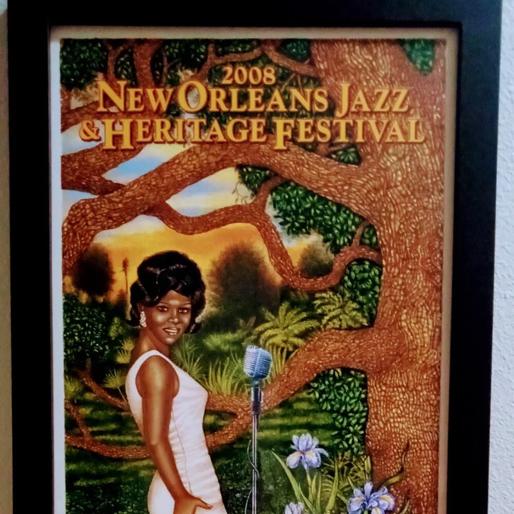 Framed 2008 New Orleans Jazz Fest Poster Signed and numbered - Picture 1 of 3